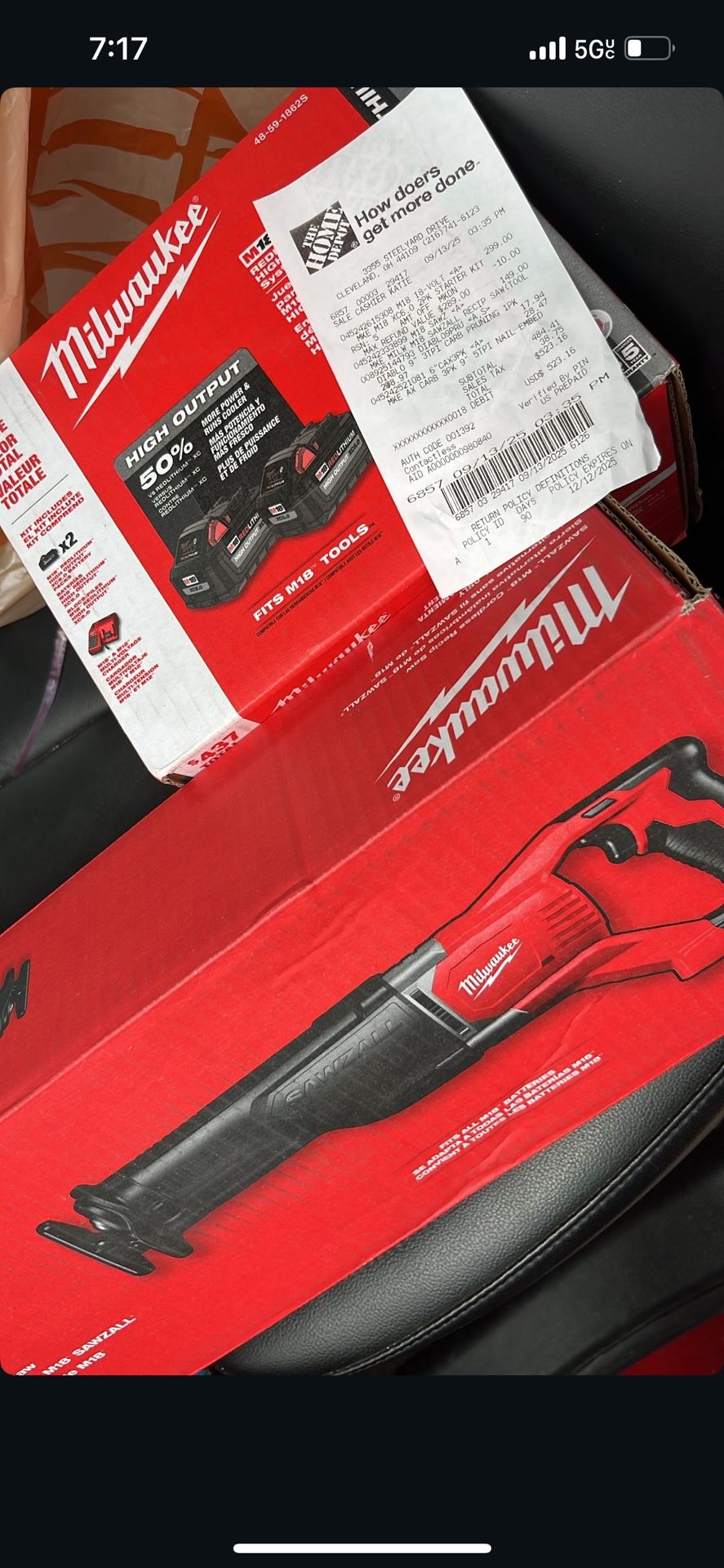 Milwaukee Battery + Charger + Sawzall (LIKE NEW)