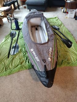 10 Ft. Inflatable Kayak With Paddles And Pump