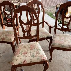 4 Brown Chairs 