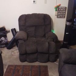 Recliner Couch, Love Seat Two Tables 