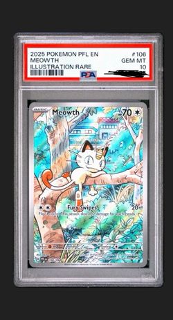 Meowth Phantasmal Flames PSA10 Illustration Rare