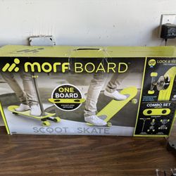 Two and one scooter and a skateboard never been used