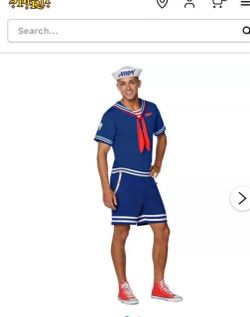 Stranger Things Steve Harrington Scoops Ahoy Costume Size Large