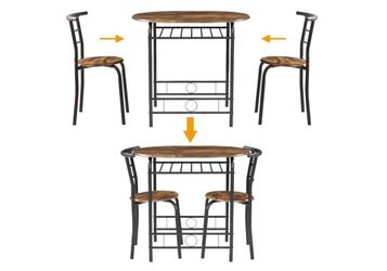 3-Piece Dining Table Set for Kitchen