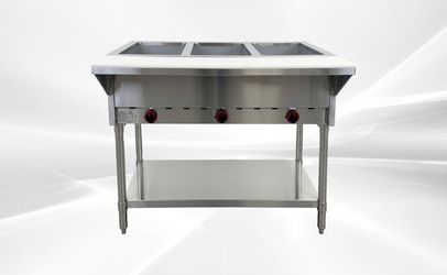 ETL Steam Table 3 Pan Gas Propane Warmer HN-3-NAT-GS