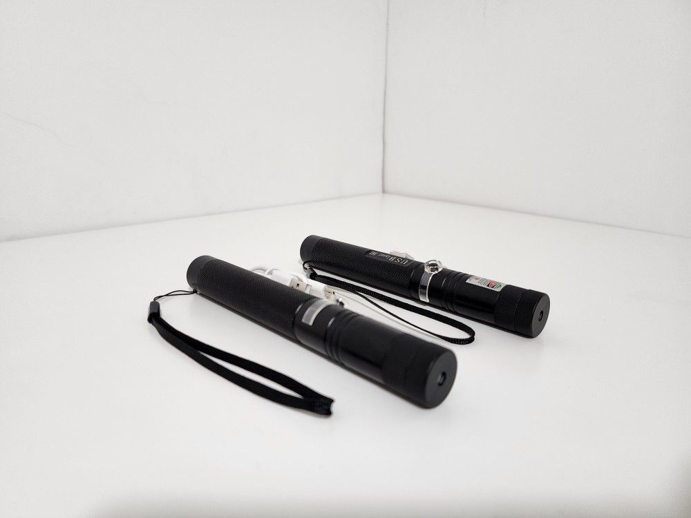 2pcs 303 USB Green Focus L. Pointer Pen