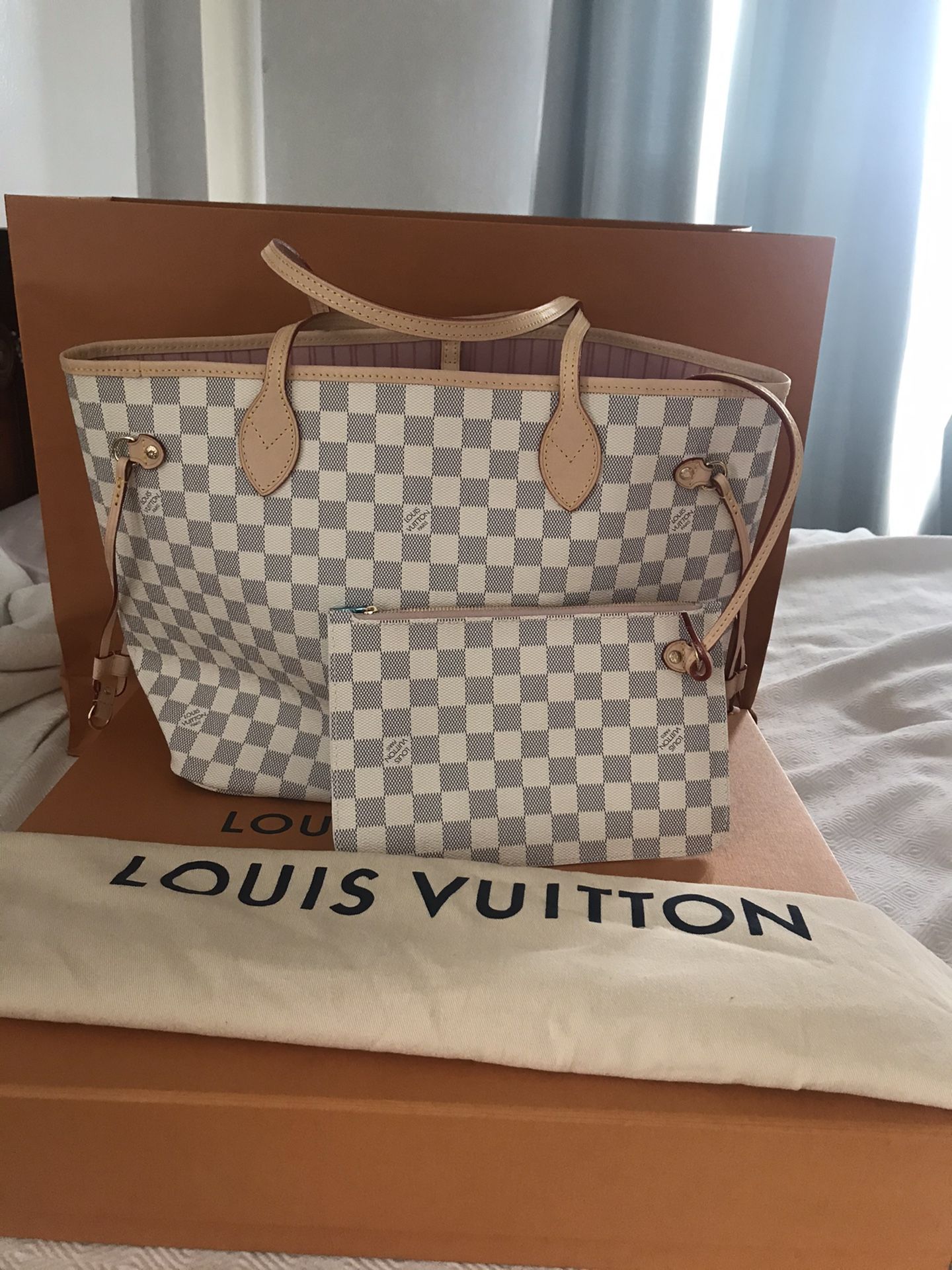 louis vuitton never full GM DAMIER bag