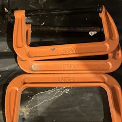 Three          8 Inch  C-clamp