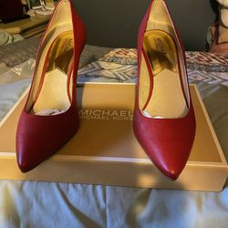 Michael Kors 8 1/2 Red Heels Shoes Footwear 