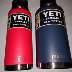 2 YETI  RAMBLERS  46oz/64oz 