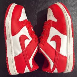 Red/white Nike Dunk Low Toddler 9c 
