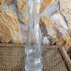 Delightful Clear Glass Flower Cut Bud Vase