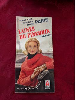 Vintage Laines Du Pingouin Hand Knit Fashions From Paris No. 20