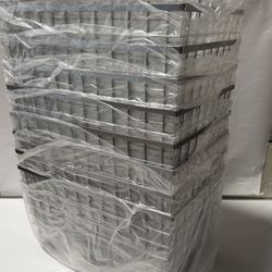 Lot Of 9 Wire Mesh Baskets Large Storage Organizer Bin