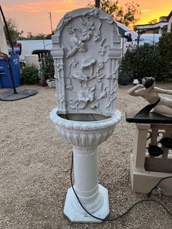 (2-Piece) Fiberglass Water Fountain w/ Water Pump