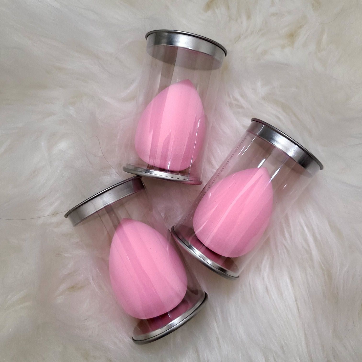 3 piece beauty makeup blender - Pale Pink