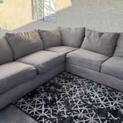 Gray American Warehouse Sectional (WILL DELIVER)