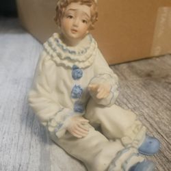 Vintage Porcelain Clown Figurine 
