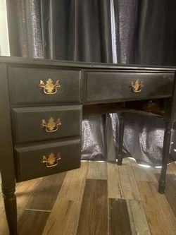 Black Wood sewing cabinet