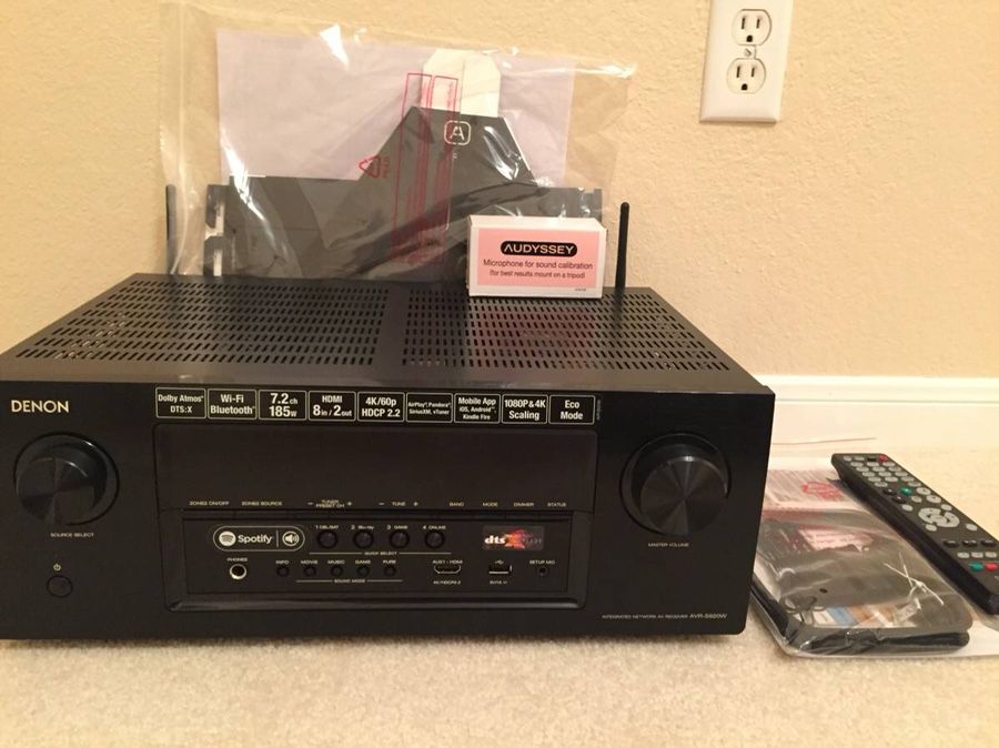 Denon AVR-S920W receiver (7.2ch, Dolby Atmos, DTS:X, 4K, Audyssey)