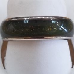 Stainless Steel Ring With Sparkling Insert 