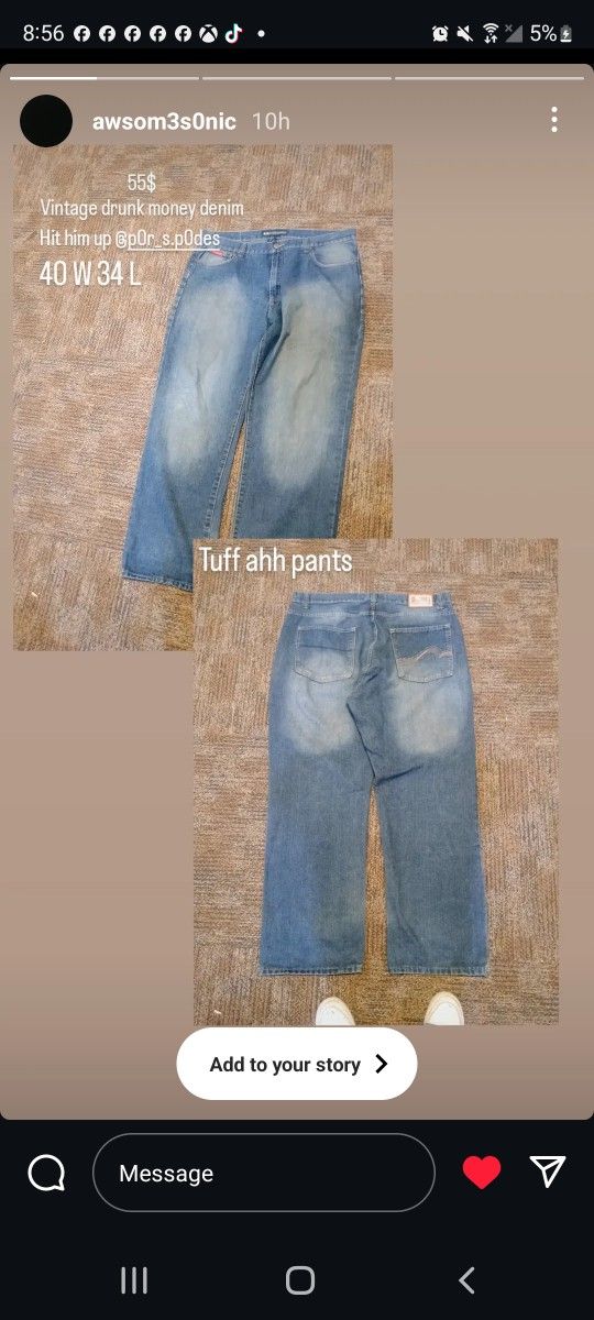 Drunk Monkey Denim Jean's