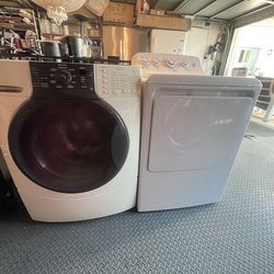 Kenmore Front Load Washer, GE Gas Dryer . All Clean And In Good Condition.