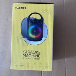 MASINGO Burletta C10 Karaoke Machine – Portable Bluetooth + 2 Mics