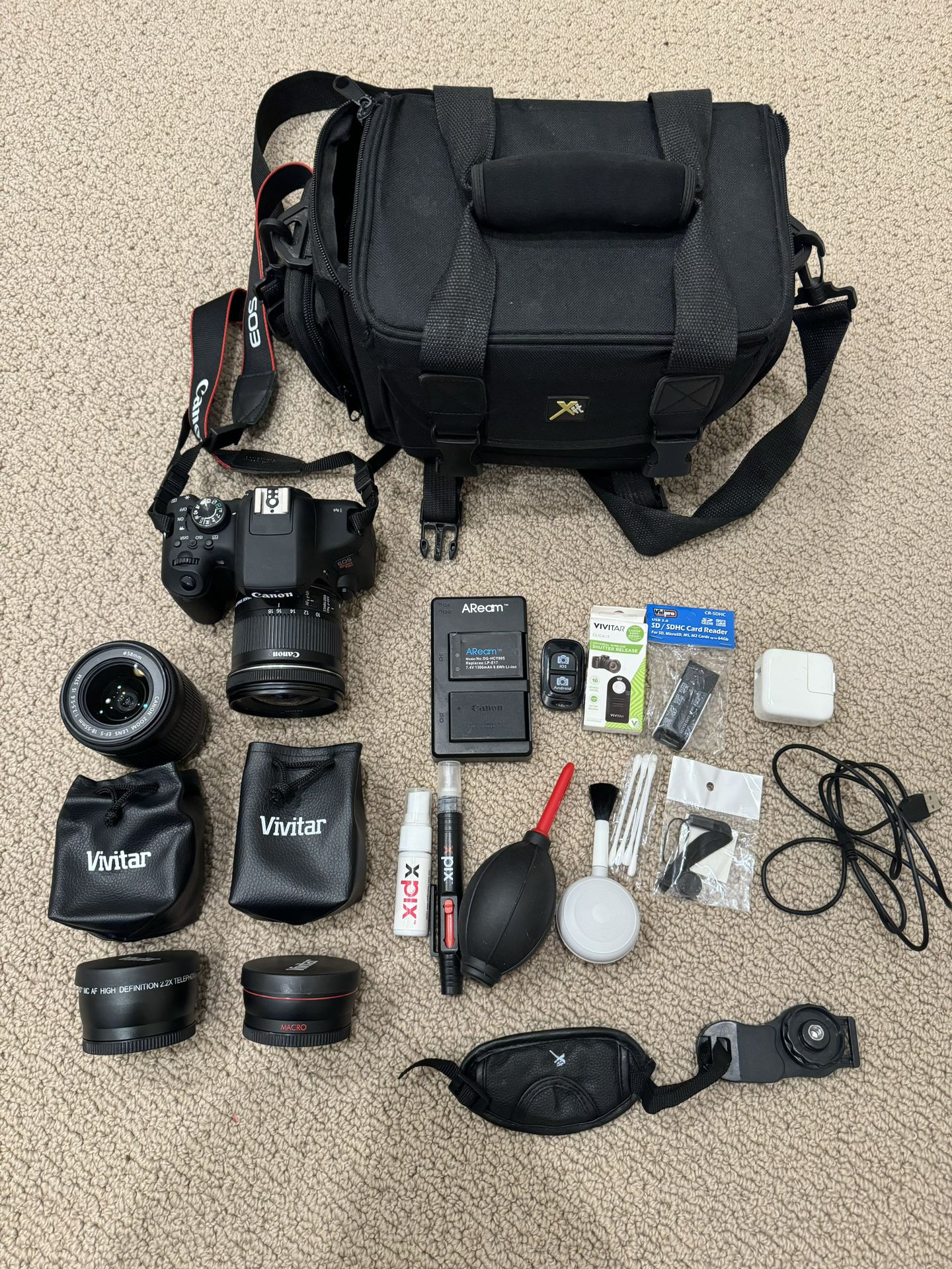 Canon Rebel EOS T6i Camera With Lenses & Assecories