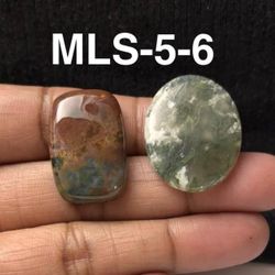 Multi-Stone Mix Shape Gemstone Cabochon-2Pc Lot-MLS-5-6