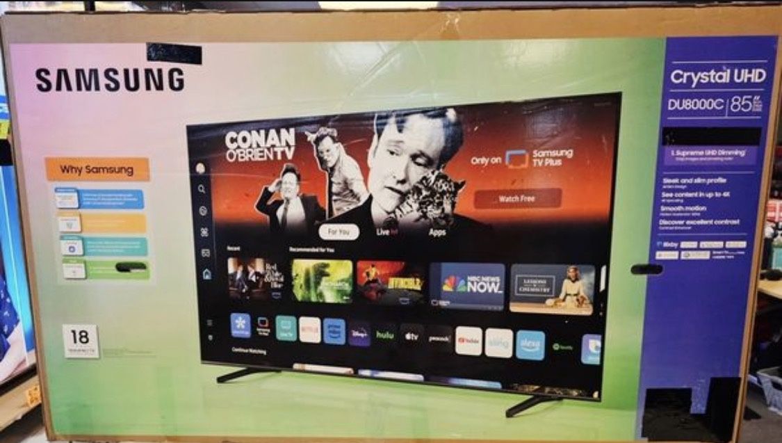85 Tv $55 Down On Financing Free Delivery Six Month Warranty. 85 Tv Samsung Smart 4k Hdtv