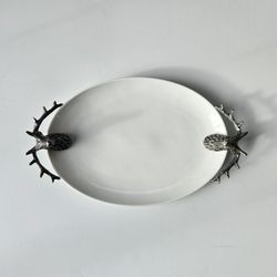 Pier 1 Imports Deer Stag Holiday Serving Plater