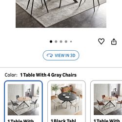 Kitchen Dining Table W/ 4 Chairs