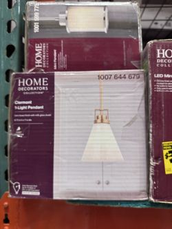 Home Decorators Clermont Satin Brass Pendant Milk Glass (contact info removed)-848