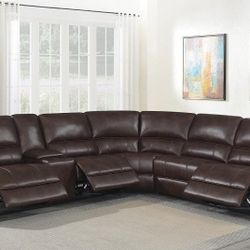 MANUAL RECLINING SECTIONAL SOFA SET 