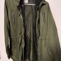 Olive Green Windbreaker Jacket