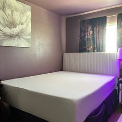 Queen Bed Frame With Mattress, Very Good Condition 