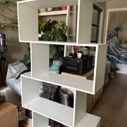 Boho White Asymmetrical Shelves