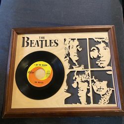 Beatles Framed Wood Etched Art