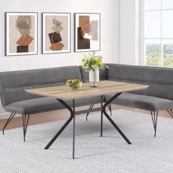 **NEW** Upholstered Dining Nook Bench And Table! Best Prices! 