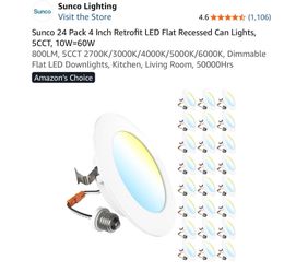 Sunco 4” lights 24 pack
