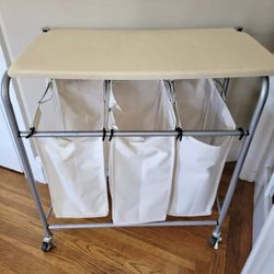 Portable laundry sorter / ironing board