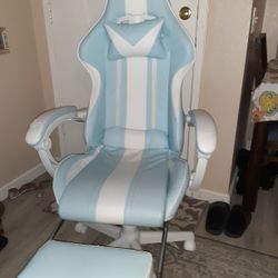 Ferghana Light Blue Gaming Chair For for Sale in Morgan Hill CA