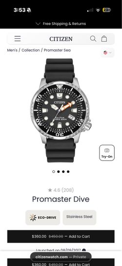 Citizens Eco-Drive Divers 200m Men’s Watch