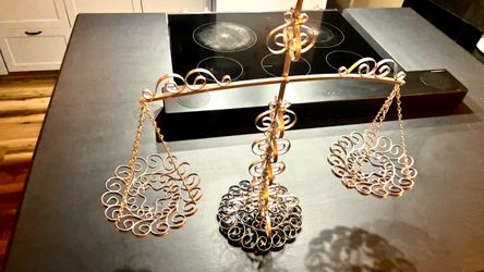 Decorative silver Filigree Balance Scale