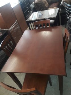 Wood table with 4 chairs