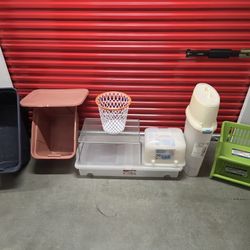 $28, Mixed Lot Of (9) Storage Bins, Containers, Organizer, or Boxes