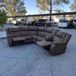 Ashley 2 Piece Reclining Sectional Sofa ( Can Deliver For $10 )