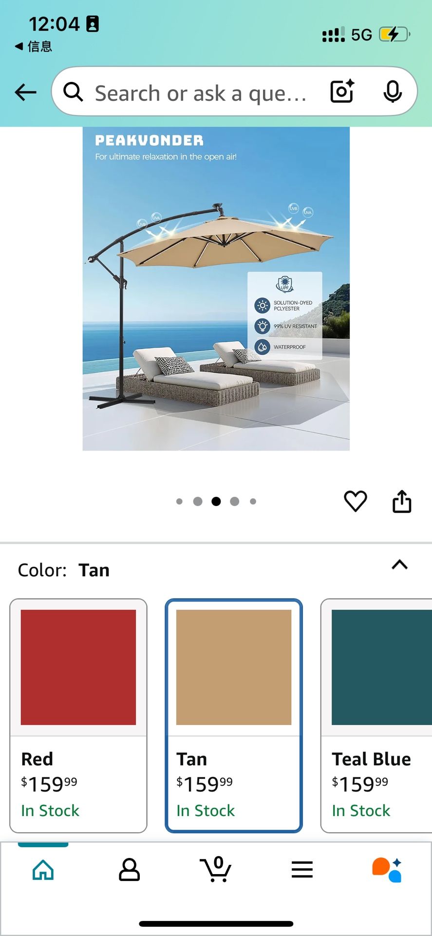 MC CLUB WHOLESALE 10 ft Offset Patio Umbrella with Stands Included