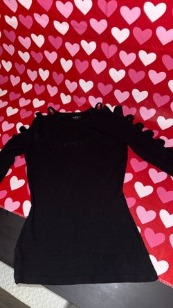 Bebe Black Long Sleeve Top